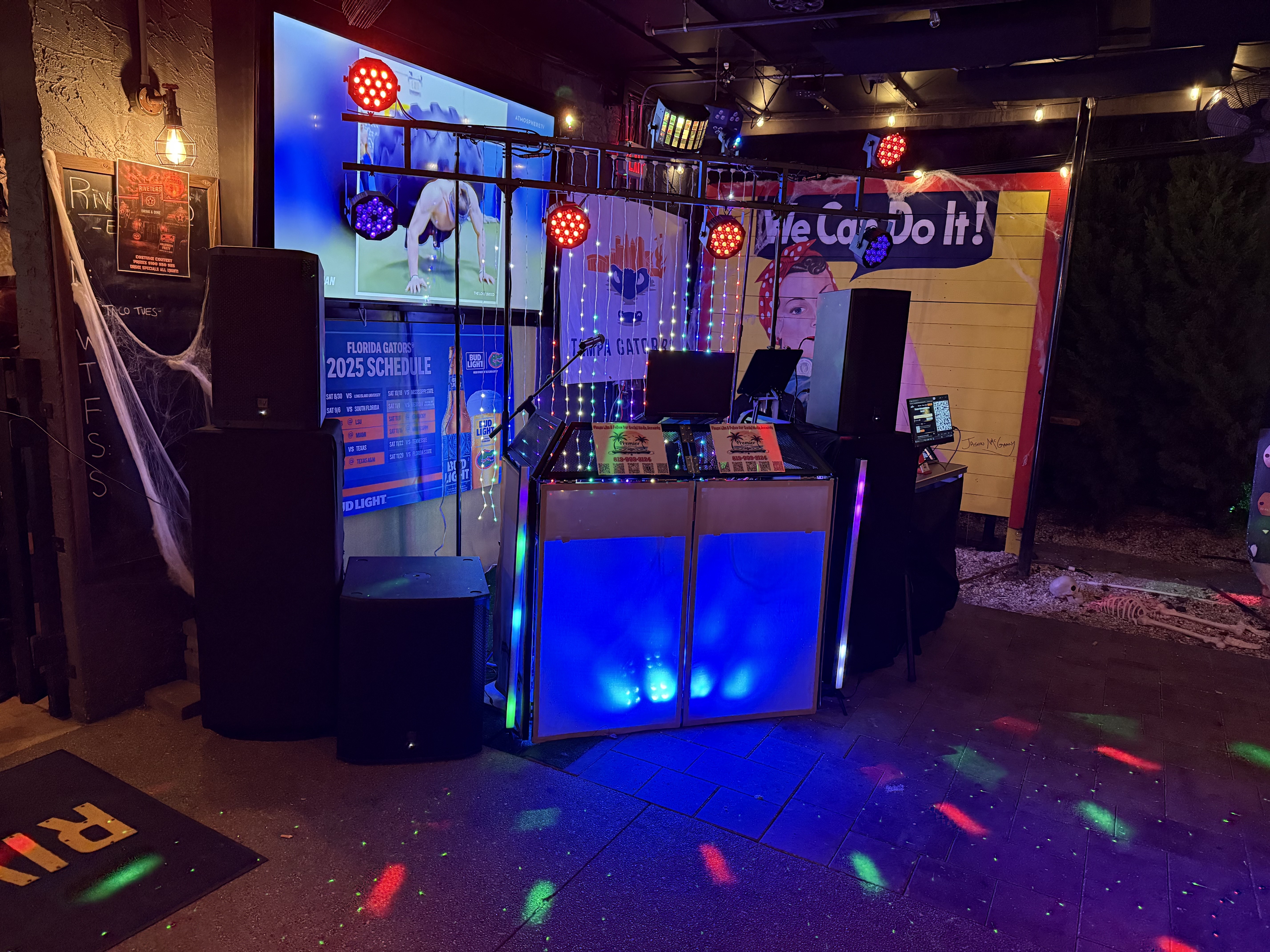 DJ Setup Riveter's Halloween Bash