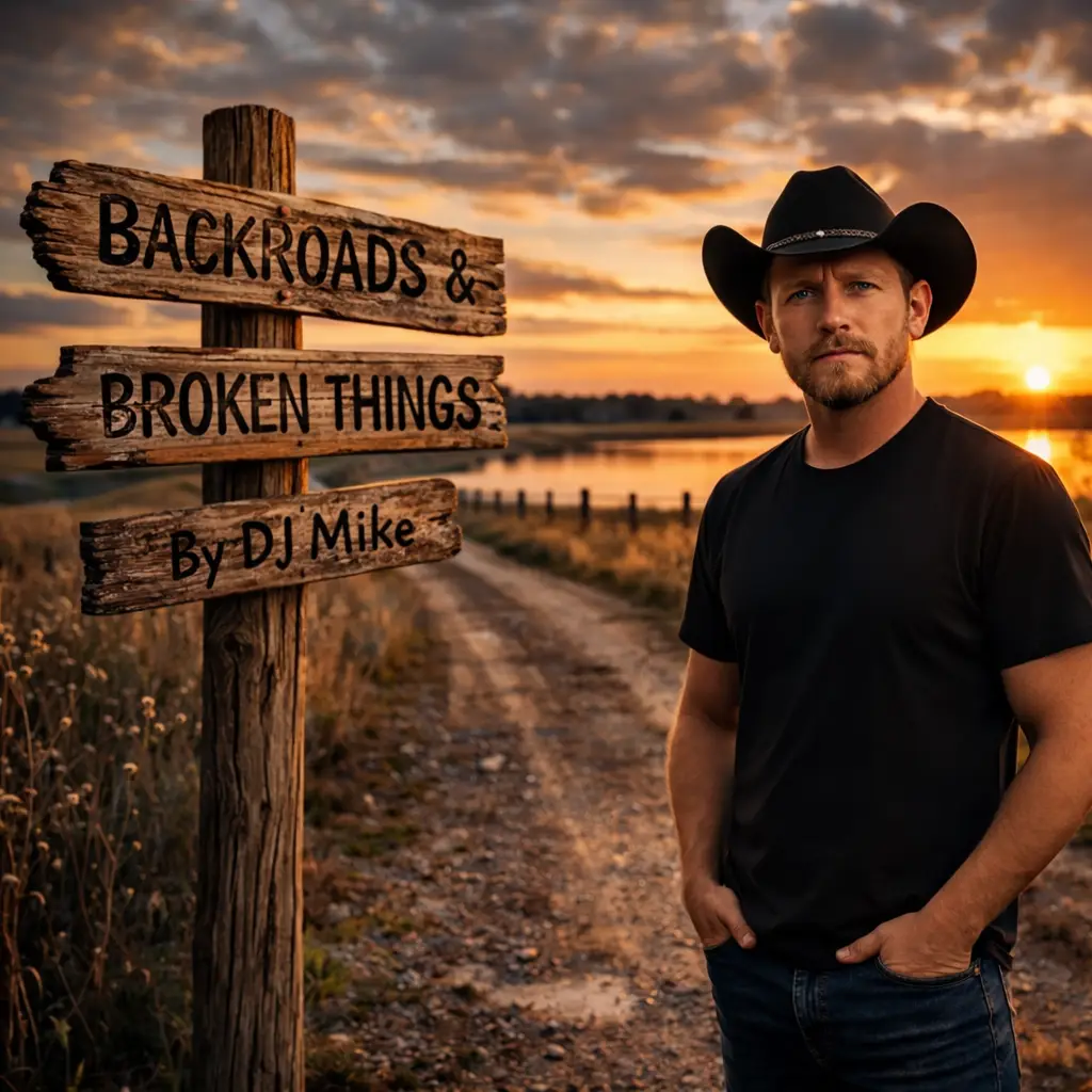 Back Roads & Broken Things album cover by DJ Mike country music artist