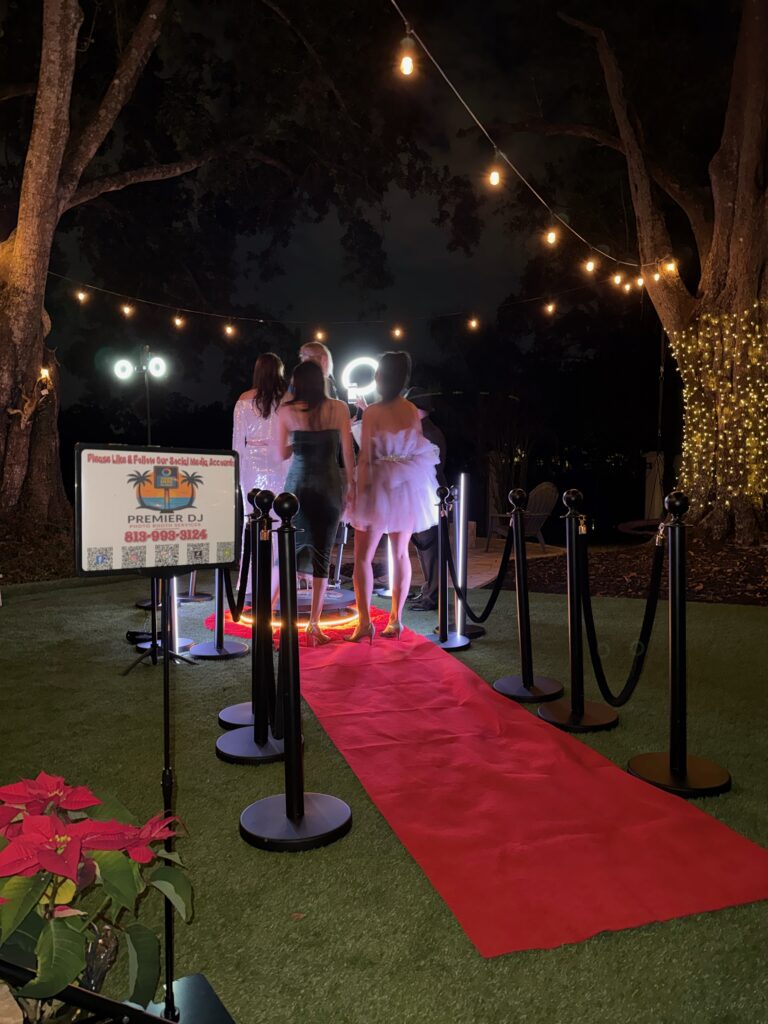 360 Photo Booth rental setup in Clearwater and Tampa Bay