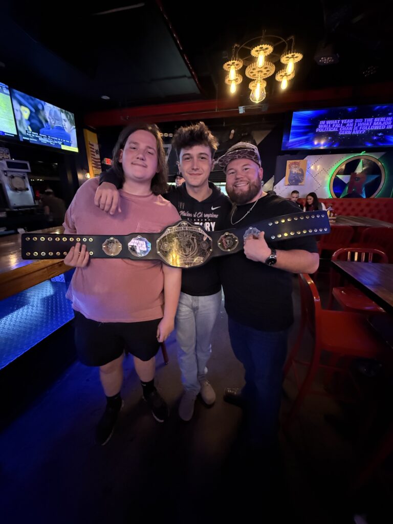 Interactive Entertainment High-Roller Trivia winner at a Premier DJ Services event in Clearwater and Tampa Bay